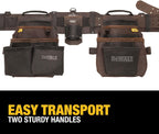 DEWALT Leather Tool Belt Organizer with 18 Pockets, Heavy Duty Construction (DWST550113)