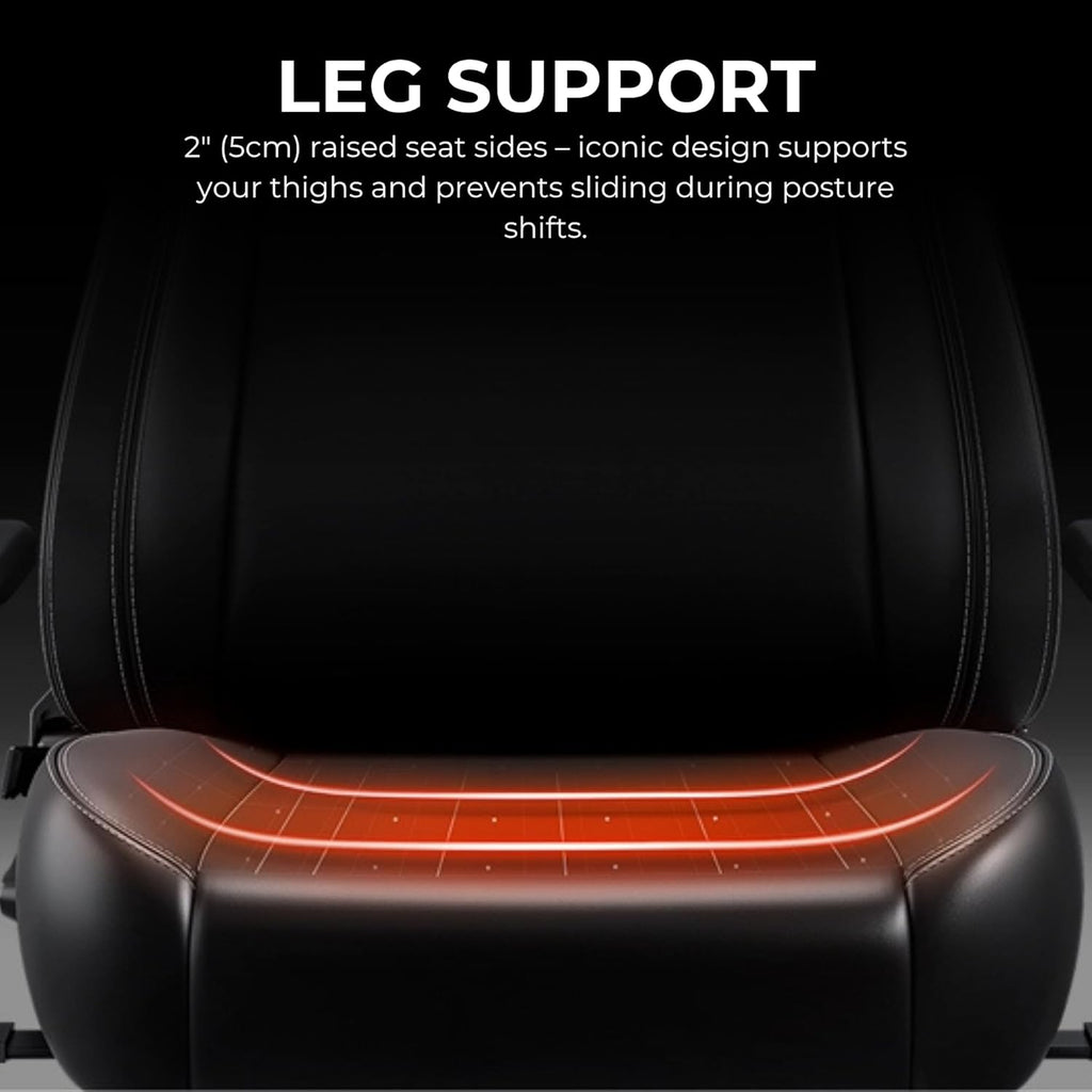 Anda Seat Novis Gaming Chair for Adults - Large Reclining Video Game Chairs, PVC Leather Ergonomic Office Chair, Heavy Duty Back Lumbar Support - Luxury Black Computer Chairs for Home & Work