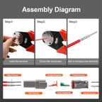 452 Pcs Grey DT Deutsch Connector Kit, 2 3 4 6 8 12 Pin, Waterproof, DT Connector Removal Tool, Contacts Extraction Tools, Automotive Repair Accessory Kit, Seal Plugs