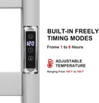 Heated Wall Mounted Electric Towel Warmer Rack,Timer & Temperature Control, 8 Bar Stainless Steel Towel Heater for Bathroom (Brushed, 8 Bars)