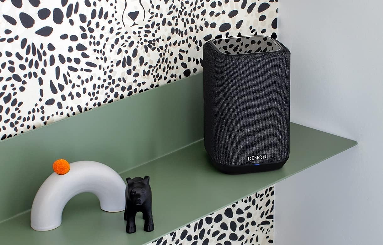 Denon Home 150 Wireless Smart Speaker – Compact Design  Wi-Fi & Bluetooth  HEOS Built-in  Alexa Built-in  Siri & AirPlay 2  Spotify Connect  Multi-Room Support  Black