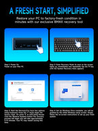 Bmax B9 Plus Mini PC with 12th Gen Intel Core i5-1235U | 24GB DDR5 RAM | 512GB NVMe SSD | Windows 11 | 2 x USB 3.2 | 4K Display Support | Wi-Fi 6 | Dual SSD Slots | Intel Mini Desktop Computers