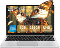15.6 inch Laptop  Laptops with Celeron N4000  2025 Gaming Laptop for 8GB LPDDR4 256GB SSD  IPS FHD 1920x1080  WiFi+BT4.2+Mini HDMI+TF Card Slot  Traditional Laptops Computers Convertible 180° Netbook