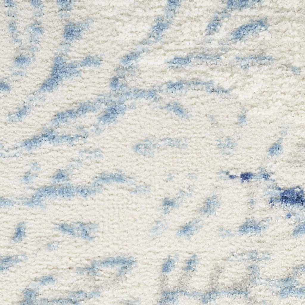 Nourison Home Pompeii Ivory Grey Blue 7'10" x 9'10" Area Rug - Easy Clean, Non Shedding, Bed Room, Living Room, Dining Room, Kitchen (8' x 10')