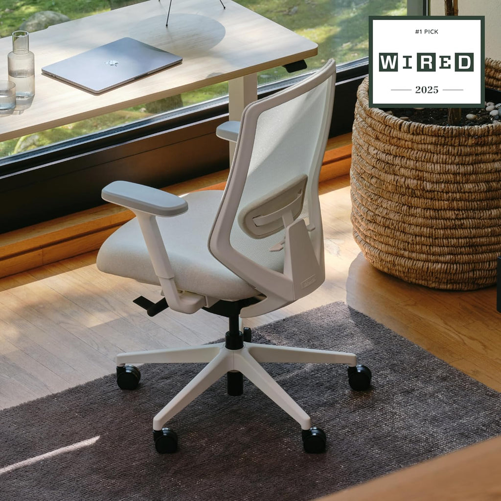 Branch Ergonomic Chair Pro - Mesh Office Chair with 14 Points of Adjustment - Height, Depth & Tilt Adjustable - 5D Armrests - Forward Tilt, Smooth Recline, and Lumbar Support - Mineral