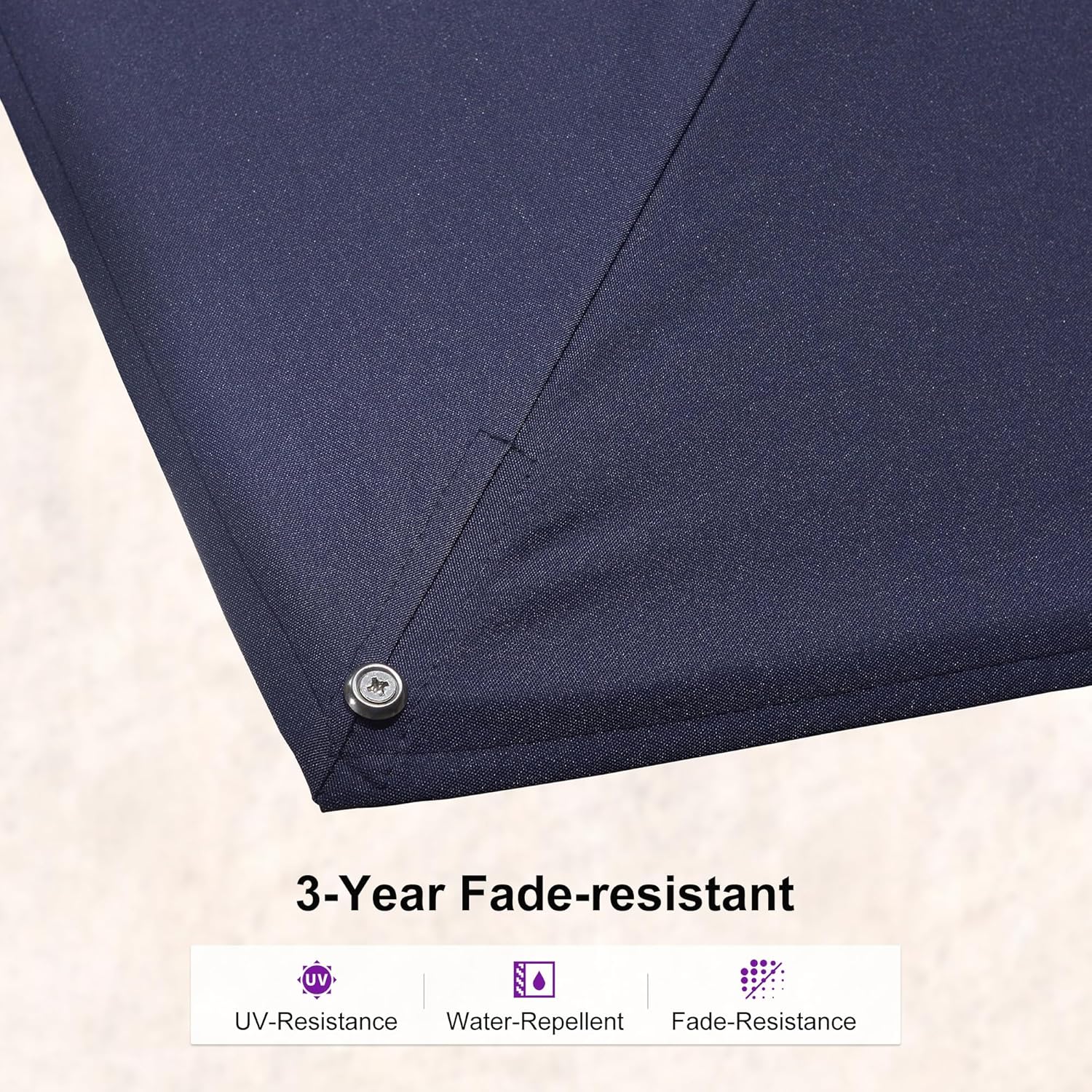 PURPLE LEAF 8' X 11.5' Right-left Tilt Patio Umbrella Swivel White Cantilever Umbrella with Tilt Aluminum Outdoor Umbrella with 360° Rotation for Deck Pool Garden, Navy Blue