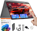 Lenovo Yoga 7i 2-in-1 16" 2K Touchscreen Laptop  Intel Ultra 5 226V  16GB LPDDR5X  1.5TB Storage(512GB SSD & 1TB Docking Station)  Intel Arc Graphics  Backlit Keyboard  Fingerprint  Win 11 Pro  Gray