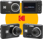 Kodak PIXPRO FZ45 Digital Camera (Black)  Point & Shoot Camera Case  Sandisk 128GB SDXC Memory Card