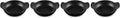 Le Creuset Enameled Cast Iron Gourmand Collection Set of 4 Mini Round Braiser,.3 qt., Matte Black