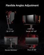 KTC 27M1 27 Inch Gaming Monitor  1440P Monitor with Speakers Built in  210Hz Monitors with Shielding Hood  Fast IPS  Adaptive Sync  130%sRGB  1MS(MPRT)  VESA Mount  Tilt/Swivel/Pivot/Height Adjustment