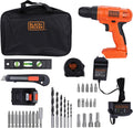 BLACK+DECKER 20V MAX Drill & Home Tool Kit, 34 Piece (BDCD120VA), Orange