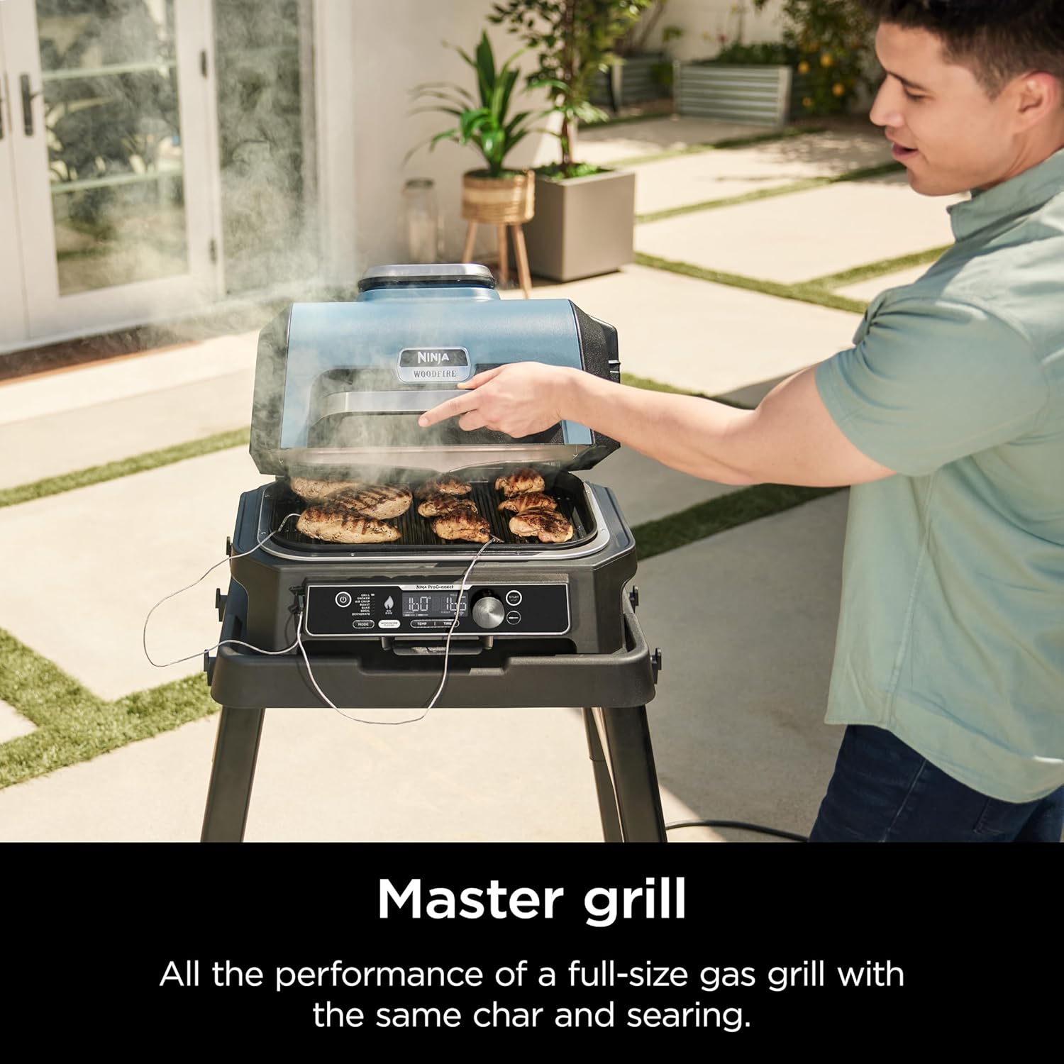 Ninja Woodfire Premium Grill Cover XL - Pro & OG951 Connect Premium XL Outdoor Grill & Smoker