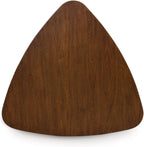 Signature Design By Ashley Lyncott Casual Triangle Dining Room Table, Mid-Century Modern, Seats 3, Rounded Corners, Wood, 35.25" W x 33.5" D x 30" H, Brown