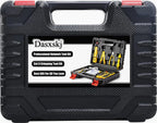 Pass Through RJ45 Crimp Tool Kit, Network Tool Kit, Ethernet Crimper Cat6 Cat5e Cat5 Crimping Tool with Wire Tracker, 110/88 Punchdown Tool, Cat6 Pass Through Connectors, Wire Stripper