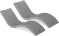 Ledge Lounger - Signature Chaise - Inside Pool & Sun Shelf Lounge Chair - Designed for Shallow Shelves Up to 9” - Compatible with All Pool Types - Poolside & Sun Deck Tanning - Set of 2 - Granite Grey