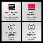 Lenovo Legion Go S - 2025 - Mobile Gaming Console - AMD Radeon graphics - 8" PureSight IPS Display - 120Hz - AMD Ryzen™ Z2 Go - 16GB Memory - 512GB Storage - Glacier White - Free PC Game Pass