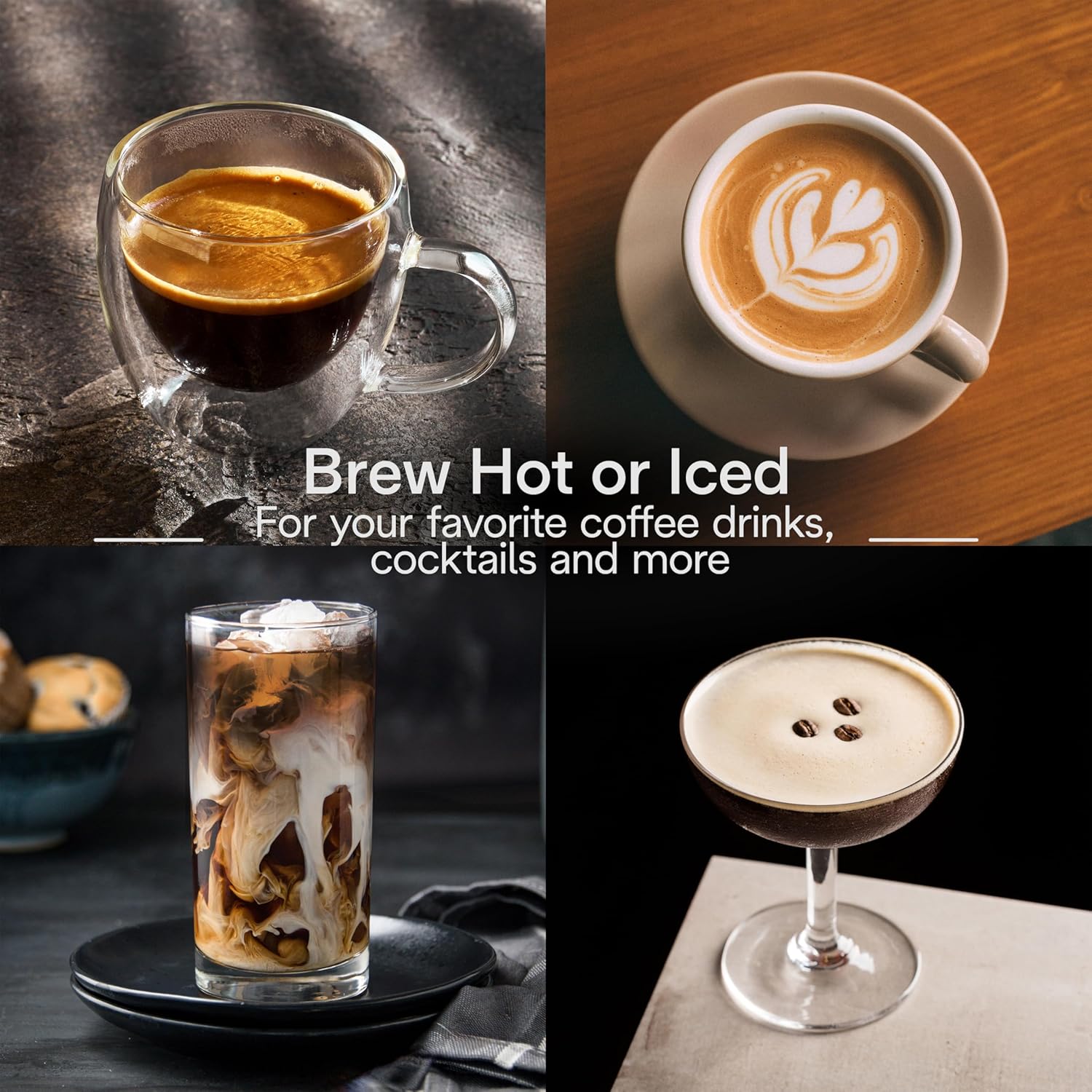 De'Longhi Dedica Duo Compact Espresso Machine - Cold Brew Coffee Maker with Milk Frother Wand- for Espresso, Hot & Iced Coffee, Cappuccinos, Lattes & Home Barista Brewing, Stainless Steel Finish