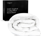 Miracle Made All-Season Duvet Insert Comforter – Silver-Treated Breathable Cotton Fabric, Pet Hair Resistant, Cool-to-The-Touch Bedding – its King/CaliKing Bed Cover, White