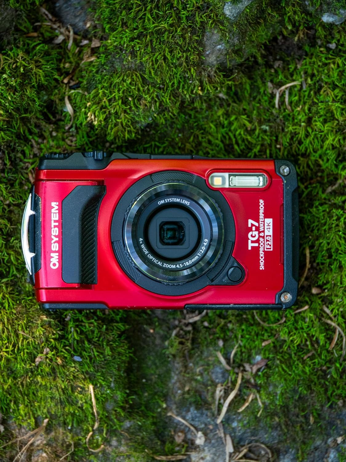 OM System OLYMPUS Tough TG-7 Red Underwater Camera  Waterproof  Freeze Proof  High Resolution Bright  4K Video 44x Macro Shooting (Successor Olympus TG-6)