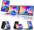 15.6" Detachable Laptop Screen Extender  FHD 1080P IPS Dual/Triple Portable Monitor for Laptop  USB-C/HDMI Plug & Play  Multi/Extra Travel Display Computer Monitor for 12-18.5" Win/Mac/Android-S9H
