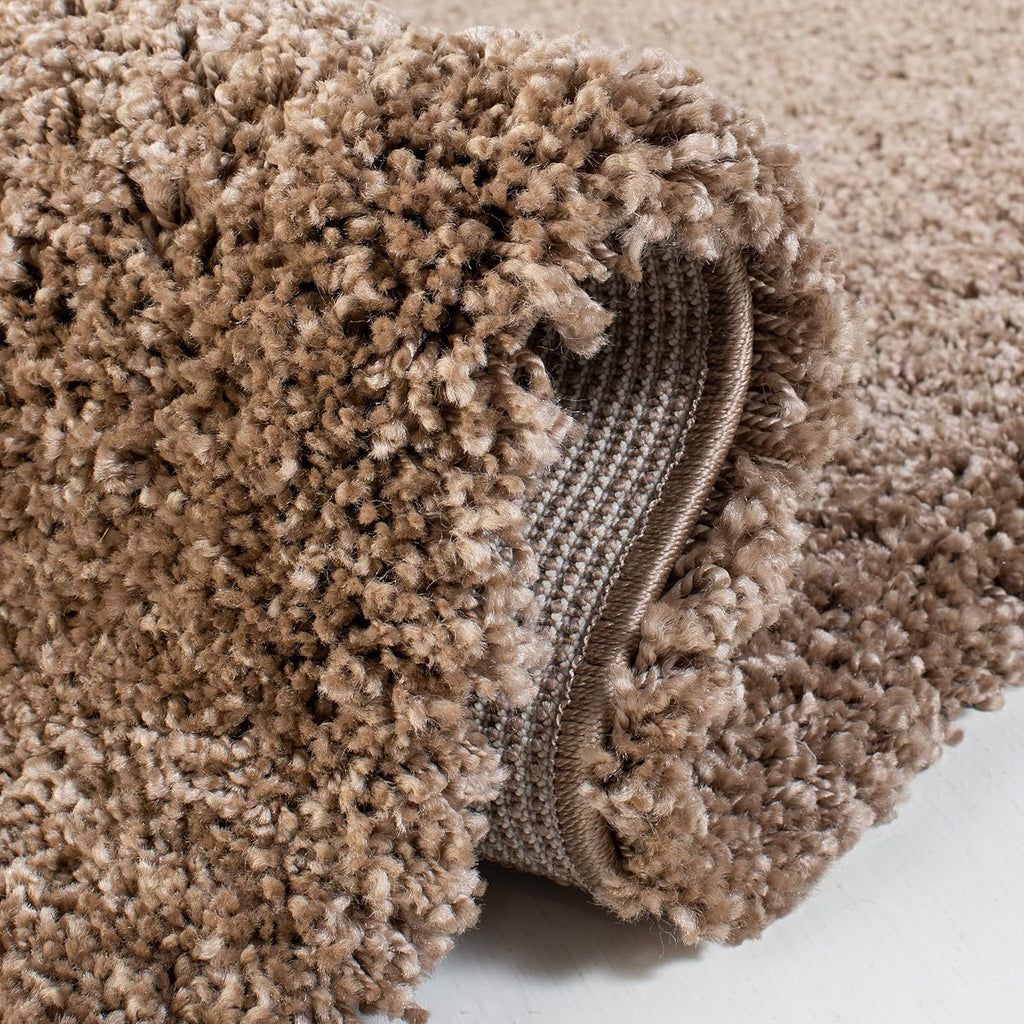 SAFAVIEH Milan Shag Collection Area Rug - 6' x 9', Dark Beige, Solid Design, Non-Shedding & Easy to Clean, Plush Thick Pile, Ideal for Living Room, Bedroom (SG180-1414)
