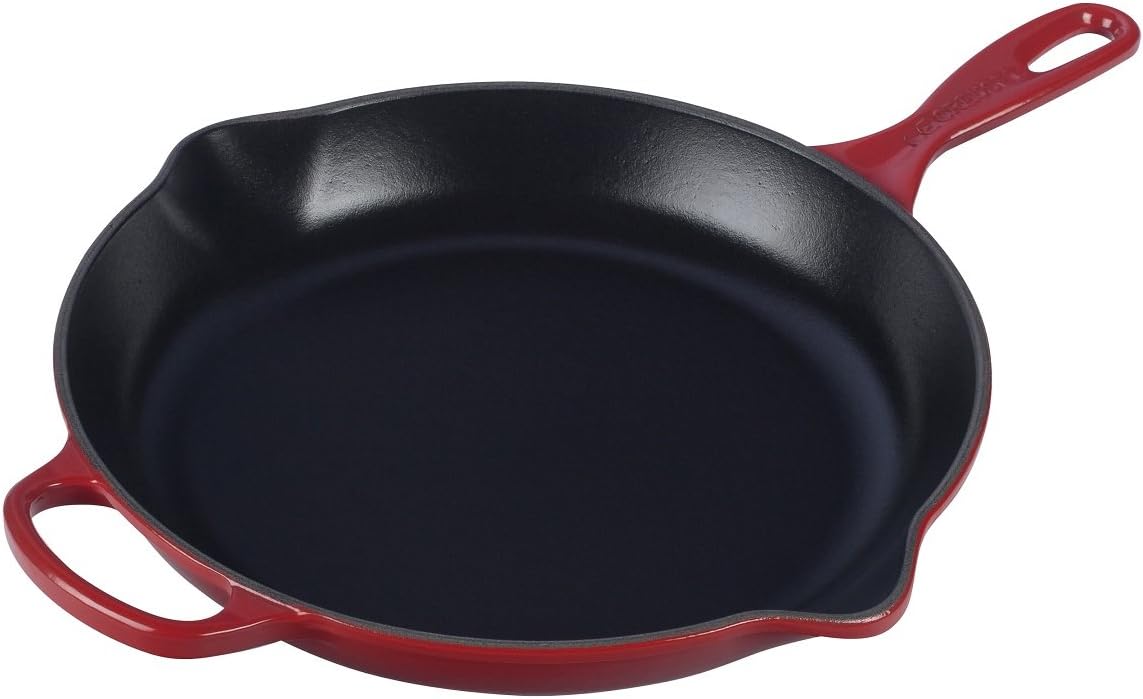 Le Creuset Enameled Cast Iron Signature Iron Handle Skillet, 11.75", Cerise