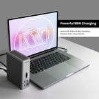 CalDigit TS4  18-in-1 Thunderbolt 4 Docking Station  98W Charging  3* TBT4 (40Gb/s)  3* USB-C + 5* USB-A (10Gb/s)  2.5GbE LAN  1*8K@30Hz or 2*6K@60Hz Displays  Mac/Windows/Chrome  0.8m Certified Cable
