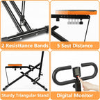 Squat Machine for Home, Squat Rowing Machine with Adjustable Resistance Bands, Foldable Exercise Equipment, Squat Assist Trainer for Glutes Ab Back Legs Workout