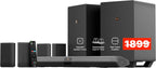 Nakamichi Shockwafe Ultra 9.2.4 Channel Soundbar System with Dolby Atmos/DTS:X  Dual 10" Subwoofers  4 Rear Surround Speakers  1300 Watts Max Output Power