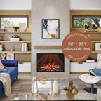 Modern Ember Highmark Traditional 38 Inch Built-in Smart Electric Fireplace Insert | Alexa/WiFi Enabled - Remote Included | Electric Firebox Heater with Multi-Color Flames | 1500W
