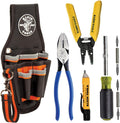Klein Tools 80152 Electrician's Tool Set, Made in USA, with Pliers, Magnetic Screwdriver, NCVT, Wire Stripper and Tradesman Pro Tool Pouch, 5-Piece
