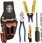 Klein Tools 80152 Electrician's Tool Set, Made in USA, with Pliers, Magnetic Screwdriver, NCVT, Wire Stripper and Tradesman Pro Tool Pouch, 5-Piece