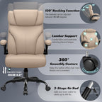 HeroSet Office Chair, Ergonomic Big and Tall Computer Desk Chairs, Executive Breathable Leather Chair with Adjustable High Back Flip-up Armrests, Lumbar Support Swivel PC Chairs with Rocking Function