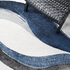 SAFAVIEH Hollywood Collection Area Rug - 9' x 12', Grey & Blue, Mid-Century Modern Design, Non-Shedding & Easy Care, Ideal for High Traffic Areas in Living Room, Bedroom (HLW766F)