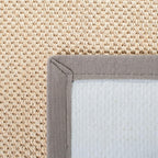 SAFAVIEH Area Rug 8x10 - Natural Fiber Collection - Large - Maize & Grey, Sisal, Woven Design with Border (NF141G)