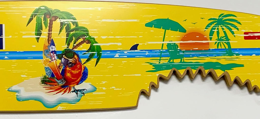 Beach Life Surfboard Wall Sign Indoor Use Only 46.5 inches long Indoor use only