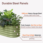 2-Pack Galvanized Raised Garden Bed 6x2x1.5 ft  17" Tall Metal Planter Boxes Outdoor for Vegetable  Above Ground Raised Bed Kit for Gardening  Durable Zn-Al-Mg Coated Flower Bed - Moss Green