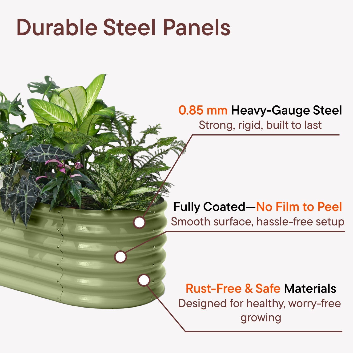 2-Pack Galvanized Raised Garden Bed 6x2x1.5 ft  17" Tall Metal Planter Boxes Outdoor for Vegetable  Above Ground Raised Bed Kit for Gardening  Durable Zn-Al-Mg Coated Flower Bed - Moss Green