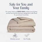 Brooklinen Luxury Sateen Duvet Cover - 100% Cotton, King/California King Size in Pebble with Extra-Long Corner Ties and Button Closure - Best King/Cali King Duvet Covers