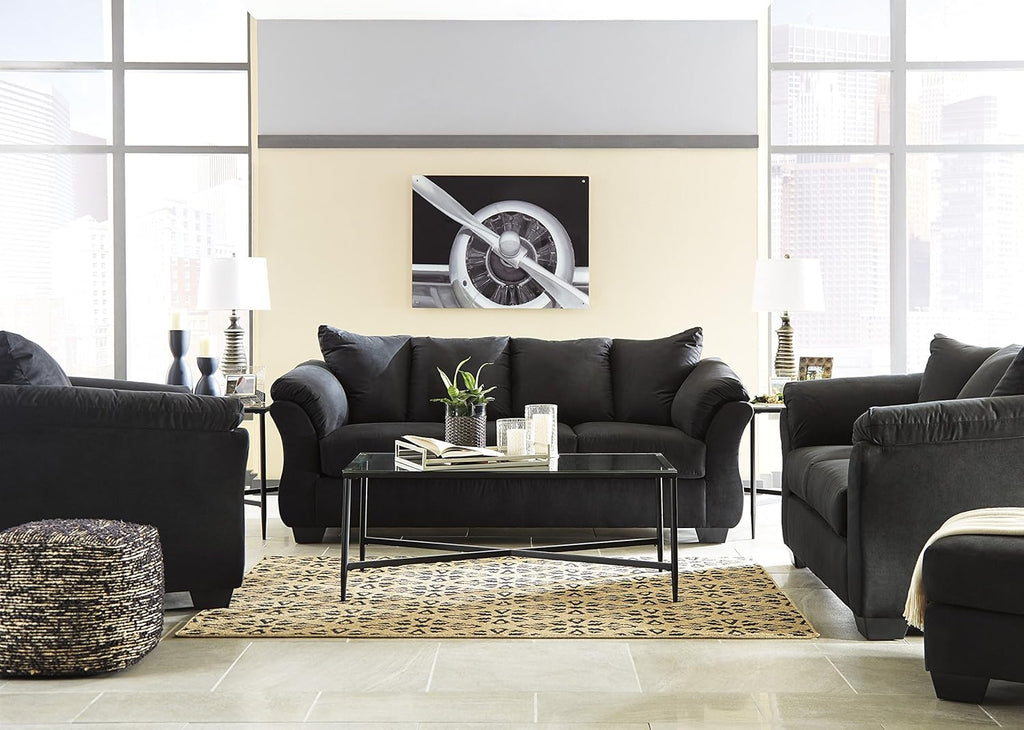 Signature Design by Ashley Darcy Classic Contemporary Sofa, Black