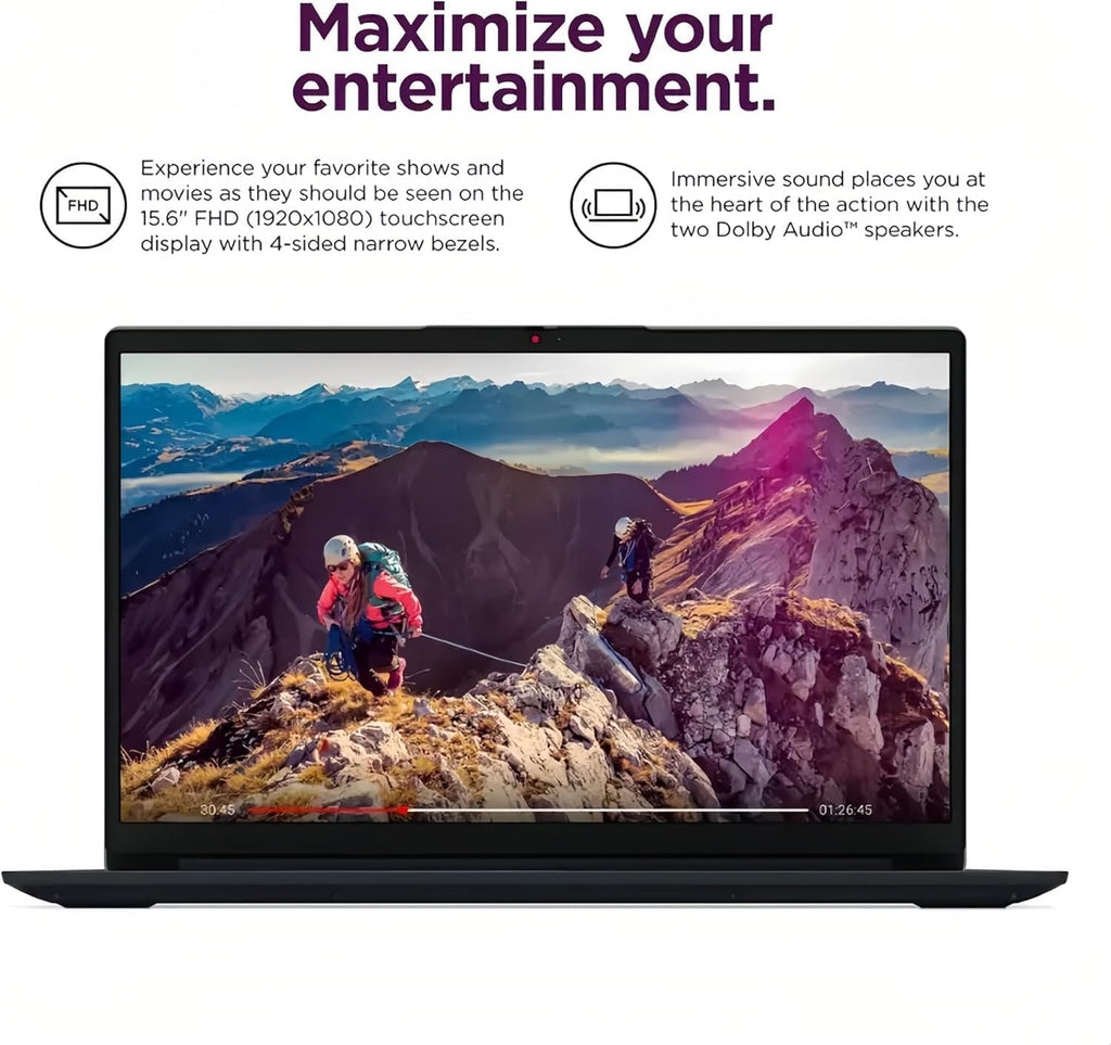 Lenovo IdeaPad Touchscreen Business Laptop  Intel 10-Core i5-1335U (Up to 4.6 GHz)  15.6" FHD Display  8GB RAM  256B SSD  Copilot AI-Ready  Wi-Fi 6  SD Card Reader  Windows 11 Home