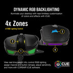 Corsair NIGHTSWORD RGB Gaming Mouse for FPS, MOBA - 18,000 DPI - 10 Programmable Buttons - Weight System - iCUE Compatible - Black
