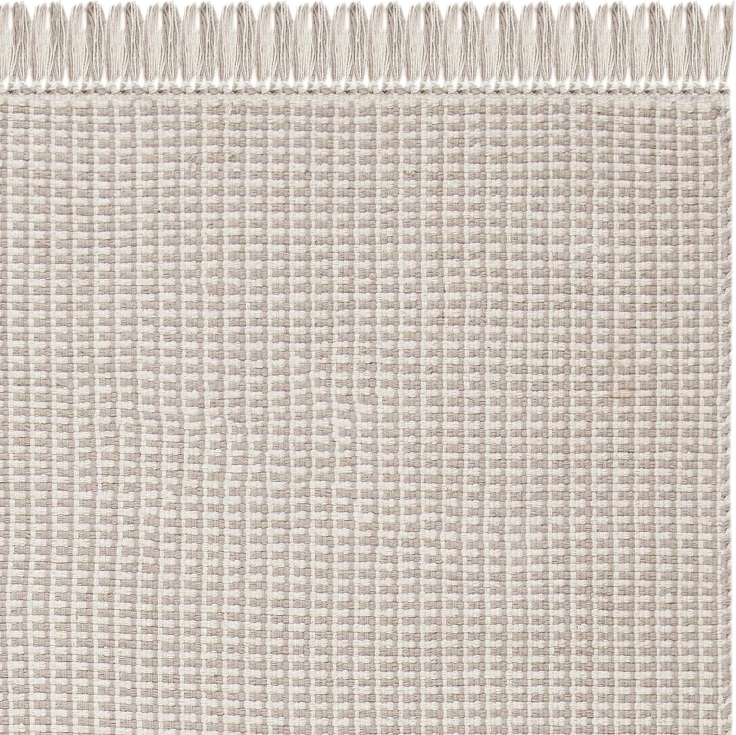 SAFAVIEH Area Rug 8x10 - Montauk Collection - Large - Ivory & Grey, Handmade Flat Weave Cotton, Boho Farmhouse Design, Ideal for Living Room, Bedroom, Office, Dining Space (MTK340A)