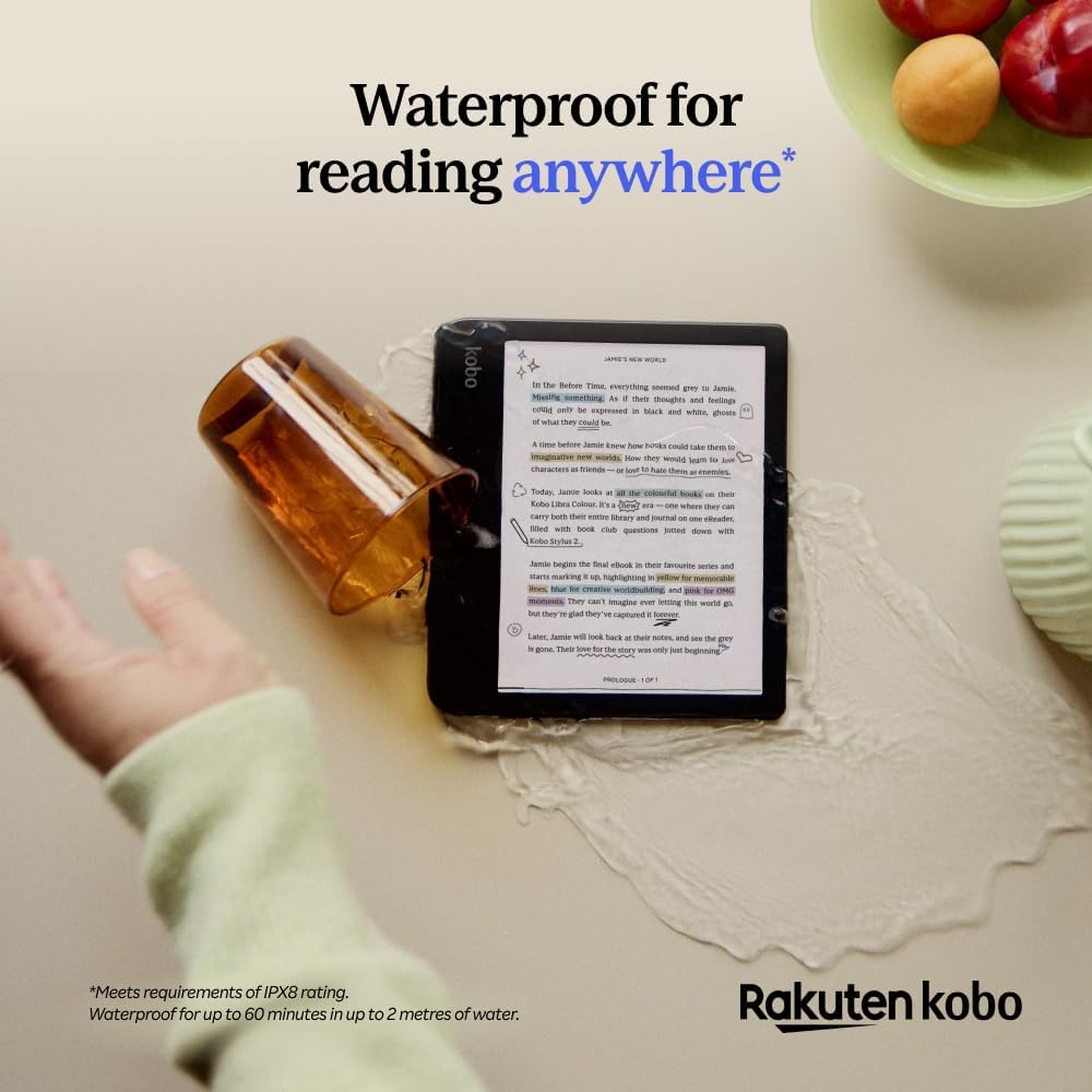 Kobo Libra Colour | eReader | 7" Glare-Free Colour E Ink Kaleido 3 Display | Dark Mode Option | Audiobooks | Waterproof