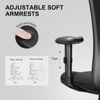 SIHOO M18 Upgraded Wheels Office Chair Ergonomic Desk Chair, Breathable Mesh Design High Back Computer Chair, Adjustable Headrest and Lumbar Support (Light Black)