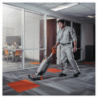 Hoover Commercial HushTone Upright Vacuum Cleaner, 15 inches with Intellibelt, for Carpet and Hard Floors, CH54115, Gray