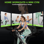 Exercise Bike, 5 in 1 Foldable Stationary Bike for Seniors, 16-Level Adjustable Magnetic Resistance, Indoor Workout Bike with 330LB Capacity, Comfortable Seat Backrest X-bike