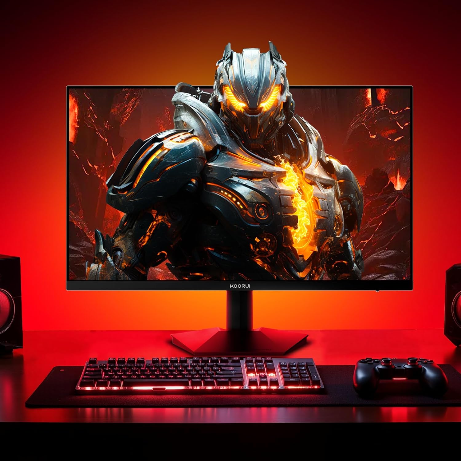 KOORUI 27 inch Gaming Monitor 1440p  Monitor 2K with Fast IPS Panel  VESA Mountable Pc Monitor Gaming with HDMI & Displayport Ports  Adaptive Sync  Compatible FreeSync & G-Snyc for PC  Laptops & PS5