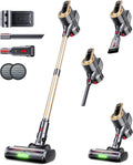 RENDOW Cordless Vacuum Cleaner, 550W 45Kpa 65Mins Vacuum Cleaners for Home, Self-Standing Cordless Stick Vacuum with LED Display,Anti-Tangle Rechargeable Wireless Vacuum for Pet Hair/Carpet/Hard Floor