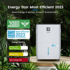 Yaufey 6000 Sq. Ft. Energy Star Certified Dehumidifier, Max 120 Pints Dehumidifier for Basement with Drain Hose, Smart Compressor with Intelligent Humidity Control, Dehumidifiers for Home Bedroom